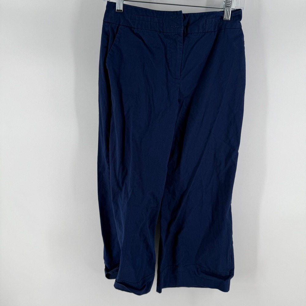 Laundry by Shelli Segal Navy Blue Cropped Capri Pants Size 2 Women's Casual Chic